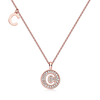 Alphabetic series C Lovely Rose Gold Necklace