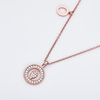 Alphabetic series O Lovely Rose Gold Necklace