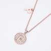 Alphabetic series P Lovely Rose Gold Necklace