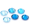 Marine Blue Zircon Color Round Bare Stone