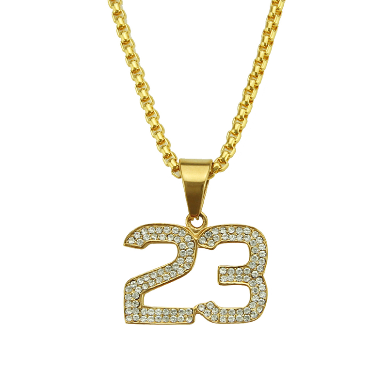 Hip Hop Number 23 Pendant Necklace