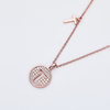 Alphabetic series T Lovely Rose Gold Necklace