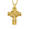 Hip Hop Stereoscopic Cross Pendant Necklace