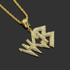 Niche Necklace Gold Covered Crystal Pendant