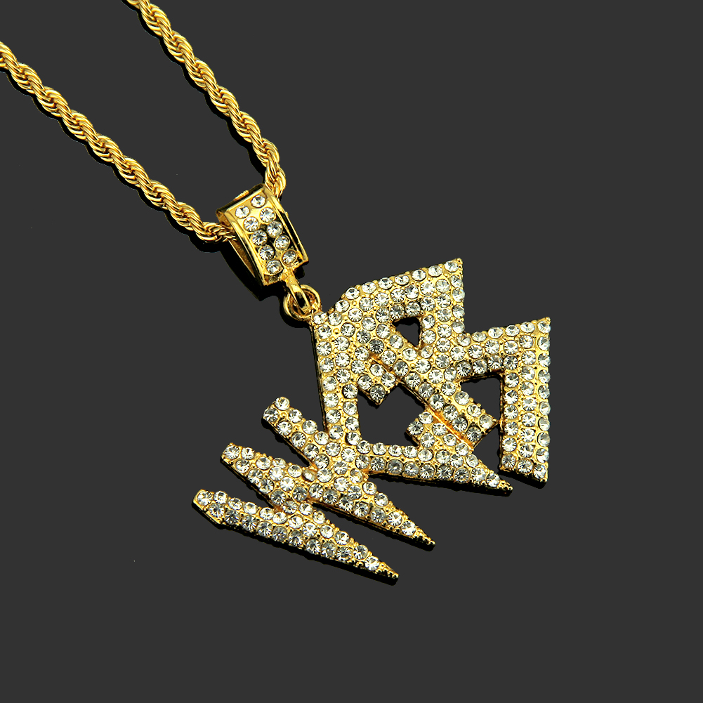 Niche Necklace Gold Covered Crystal Pendant