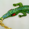 Hip Hop Style Halloween Green Crocodile Necklace Pendant