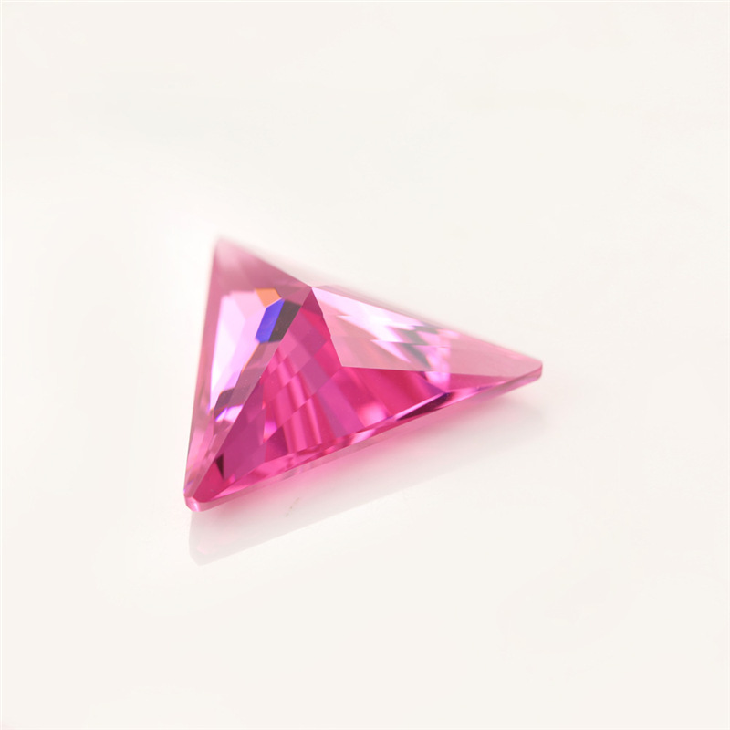 5A Bright Pink Triangle Cubic Zirconia for Jewelry